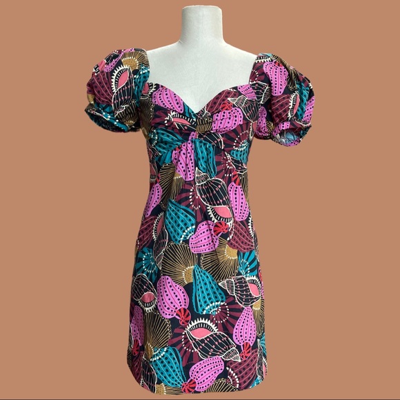FARM Rio Dresses & Skirts - Anthropologie Farm Rio puff sleeve dress xs (й15)